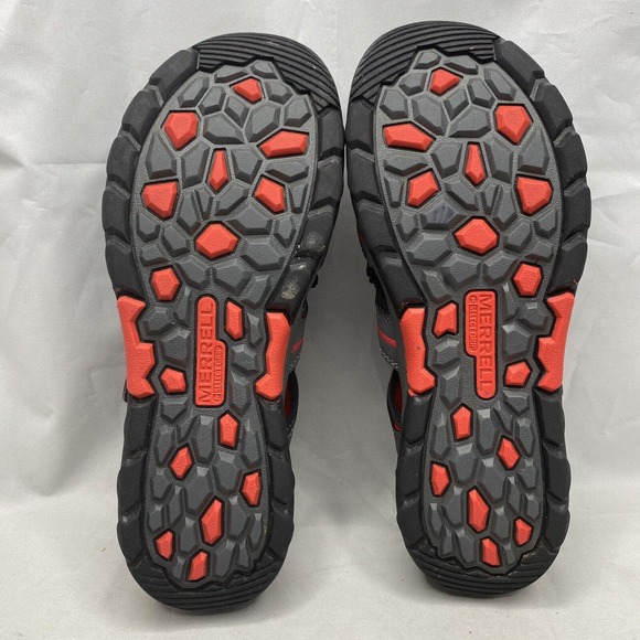 Merrell Hydro Hiking Sandals Waterproof Grey Red Closed-Toe Mens 6/ Womens 7.5 - Picture 10 of 11